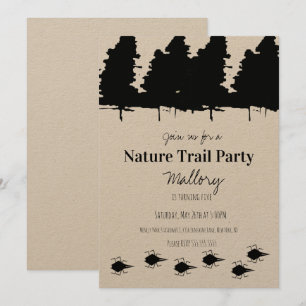 Natuur Trail Bossen Adventure Birthday Party Rusti Kaart