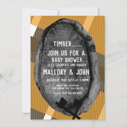 Natuur Trail Bossen Adventure Lumbarjack Herfst Kaart (Voorkant)