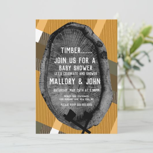 Natuur Trail Bossen Adventure Lumbarjack Herfst Kaart (Staand voorkant)