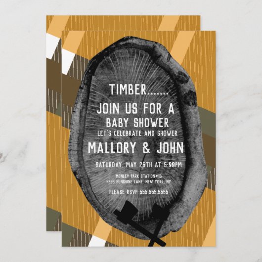 Natuur Trail Bossen Adventure Lumbarjack Herfst Kaart (Voorkant / Achterkant)