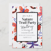 Natuur Trail Bossen Bugs Birthday Rustic Uitnodigi Kaart (Voorkant)