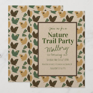Natuur Trail Bossen Butterfly Birthday Rustic Kaart