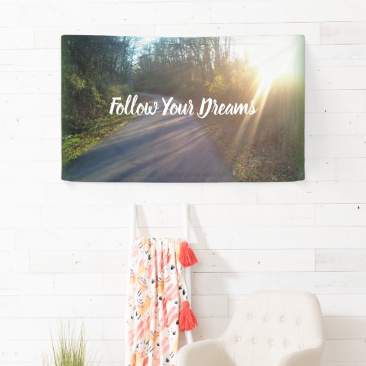 Natuur Trail Bossen Foto Volg Dreams Zon Spandoek (Insitu)