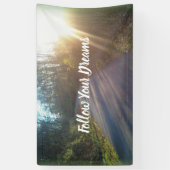 Natuur Trail Bossen Foto Volg Dreams Zon Spandoek (Verticaal)