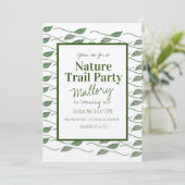 Natuur Trail Bossen Leaf Birthday Rustic Kaart (Staand voorkant)