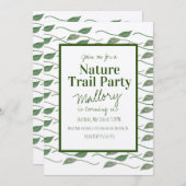 Natuur Trail Bossen Leaf Birthday Rustic Kaart (Voorkant / Achterkant)