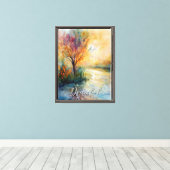 Natuur Tranquil Herfst Foliage Canvas Print (Insitu (Houten vloer))