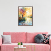 Natuur Tranquil Herfst Foliage Canvas Print (Insitu (Woonkamer))