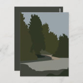 Natuur Trees Forest Creek Briefkaart (Voorkant / Achterkant)