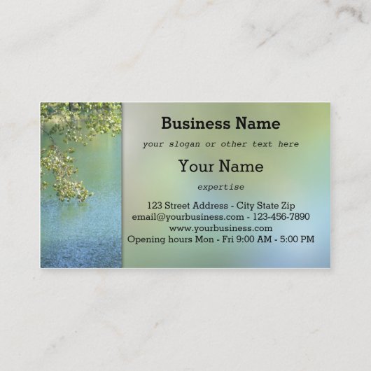 Natuur Trees Lake Visitekaartje (Achterkant)