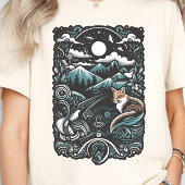Natuur Tshirt, Vos in de Natuur, Berg Landschap, W T-shirt