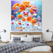 Natuur tuin canvas afdruk (Insitu (Slaapkamer))
