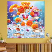 Natuur tuin canvas afdruk (Insitu (Woonkamer))