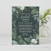 Natuur Tuin Plant Donkergroen Vrijgezellenfeest Kaart (Staand voorkant)