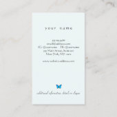 Natuur Turquoise Blue Butterfly Visitekaartje (Achterkant)