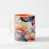 Natuur Tweekleurige Koffiemok (Voorkant links)