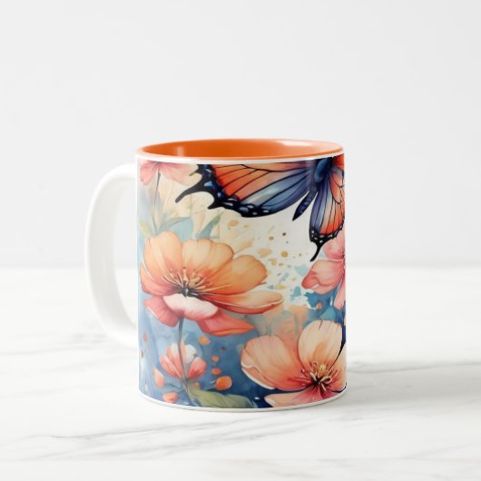 Natuur Tweekleurige Koffiemok (Voorkant links)