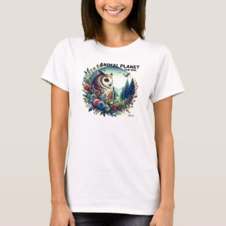 Natuur Uil Gedrukt - Animal Art T-shirt