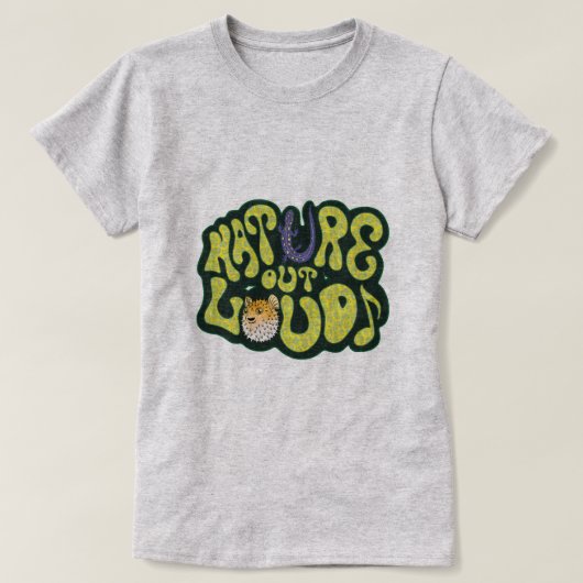 Natuur uit Luid t-shirt logo volledige kleur (Design voorkant)