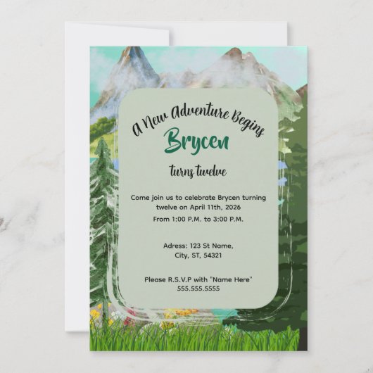 Natuur Uitnodiging (Voorkant)