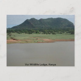 Natuur uitzicht van Voi Wildlife Lodge Briefkaart