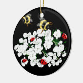 Natuur van BEES en Ladybugs Keramisch Ornament (Links)