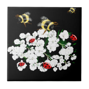 Natuur van BEES en Ladybugs Tegeltje