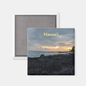 Natuur van Big Island Hawaii - Zonnezee Magneet (Voorkant / Achterkant)