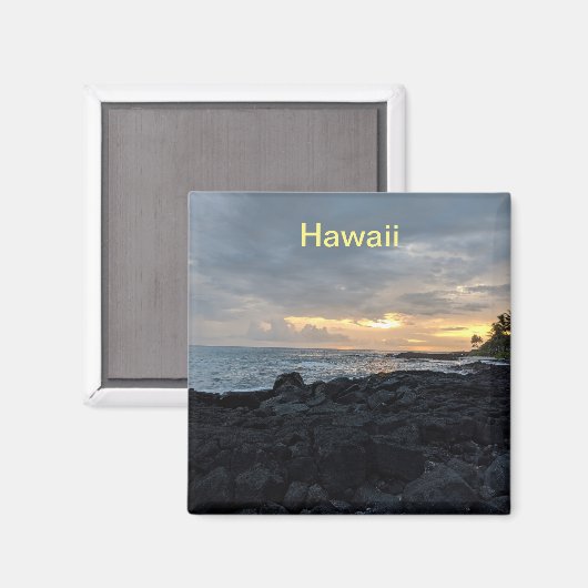 Natuur van Big Island Hawaii - Zonnezee Magneet (Voorkant / Achterkant)