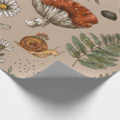 natuur van bossen naadloos. Amanita Cadeaupapier (Hoek)