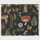 natuur van bossen naadloos. Amanita Cadeaupapier (Vlak)