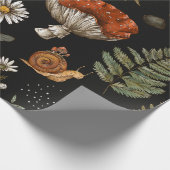 natuur van bossen naadloos. Amanita Cadeaupapier (Hoek)