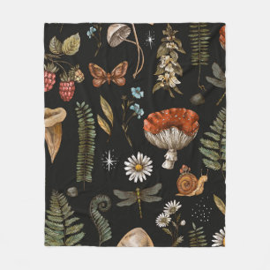  natuur van bossen naadloos. Amanita Fleece Deken