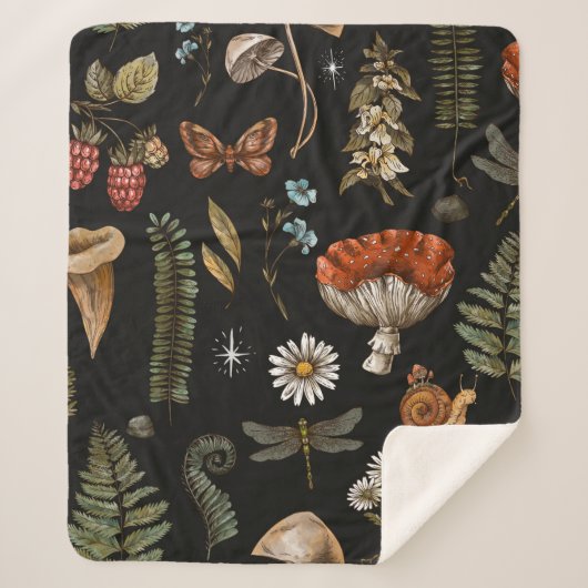  natuur van bossen naadloos. Amanita Sherpa Deken (Voorkant)