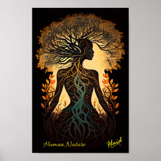 Natuur van damesbomen - Gen AI Poster