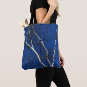 Natuur van de blauwe hemel (White Birch Tree Blue  Tote Bag