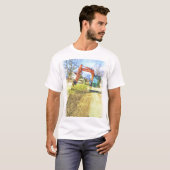 natuur van de graafmachine en huis t-shirt (Voorkant volledig)
