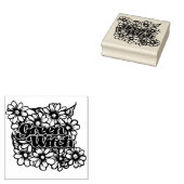 Natuur van de Groene heks Daisy Wiccan Druid Witch Rubberstempel (Gestempeld)