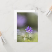 Natuur van de groene windbloem Foto Kaart (Voorkant / Achterkant in situ)