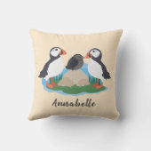 Natuur van de Maritieme Kute Puffin Nursery Kussen (Achterkant)