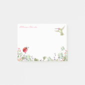 Natuur van de mensvogel Garden Ladybug Meadow Mono Post-it® Notes (Voorkant)