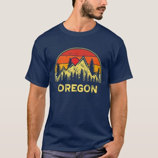 Natuur van de  oregon of bergen buitenwandelwandel t-shirt (Voorkant)