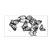 Natuur van de rode klaver van Monarch Butterfly Rubberstempel (Afrduk)