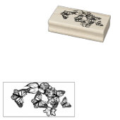 Natuur van de rode klaver van Monarch Butterfly Rubberstempel (Gestempeld)