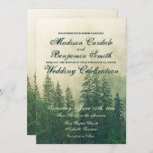 Natuur van de Rustic Mountain Forest Pine Trees Kaart (Voorkant / Achterkant)