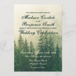 Natuur van de Rustic Mountain Forest Pine Trees Kaart