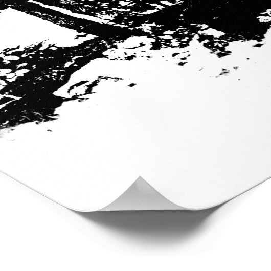 Natuur van de Steg Deer Tree Forest Animal Silhoue Poster (Hoek)