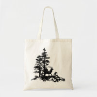 Natuur van de Steg Deer Tree Forest Animal Silhoue