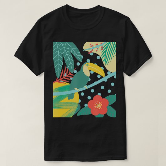 Natuur van de Tropische Cute Palm Leaf Flower T-shirt (Design voorkant)