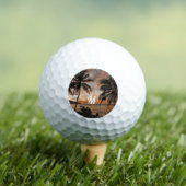 Natuur van de tropische zonnestralen met bomen golfballen (Insitu Shirt)